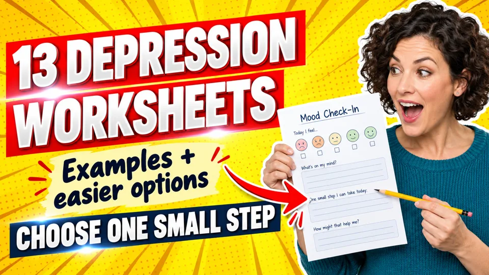 13 depression worksheets: choose one small step