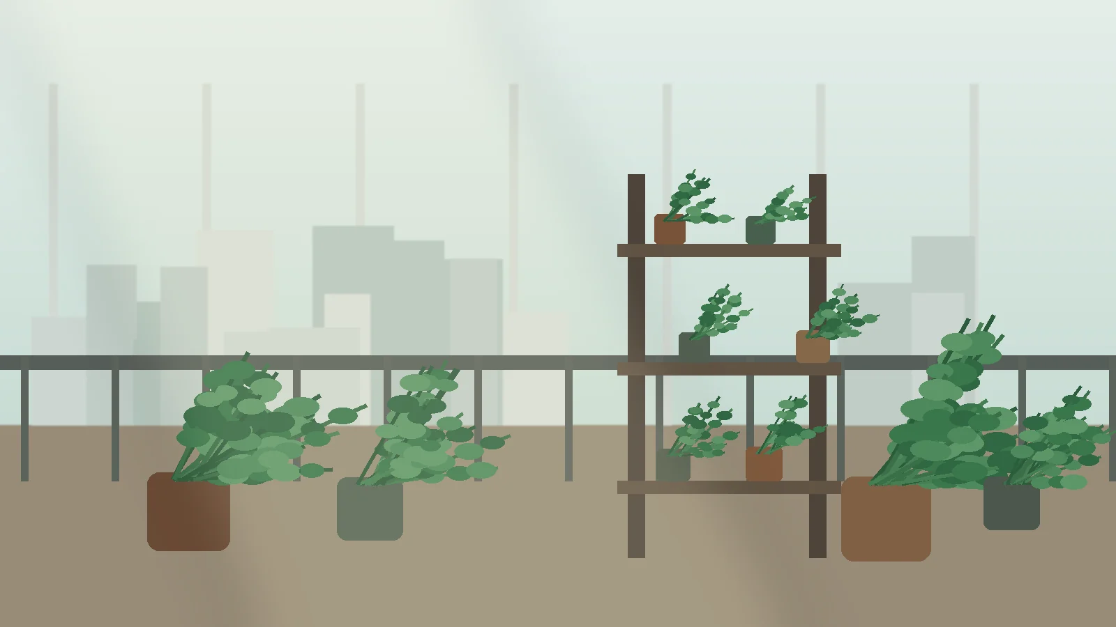 Compact apartment balcony garden with containers and vertical planting
