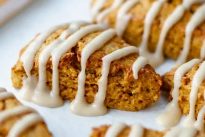 Pumpkin Spice Scones with Maple Glaze | The Greatest Drop Baking