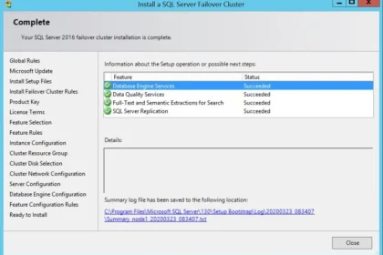 Failover Cluster Administrator – Reset Password and Delete Cluster
