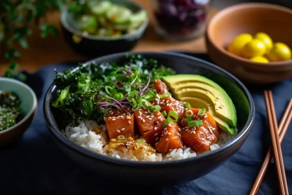 Spicy Salmon & Rice Bowl: Wholesome & Mouthwatering 15 Minute Food