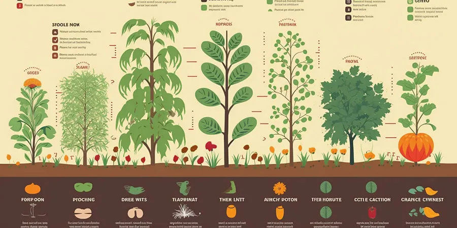 Infographic shows compatible plant combinations for companion planting.