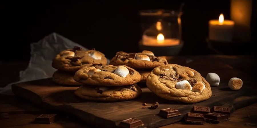 beautifully presented S'mores cookies