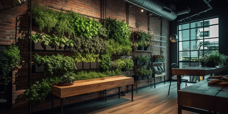 Choosing the right profession: A blank vertical garden space.