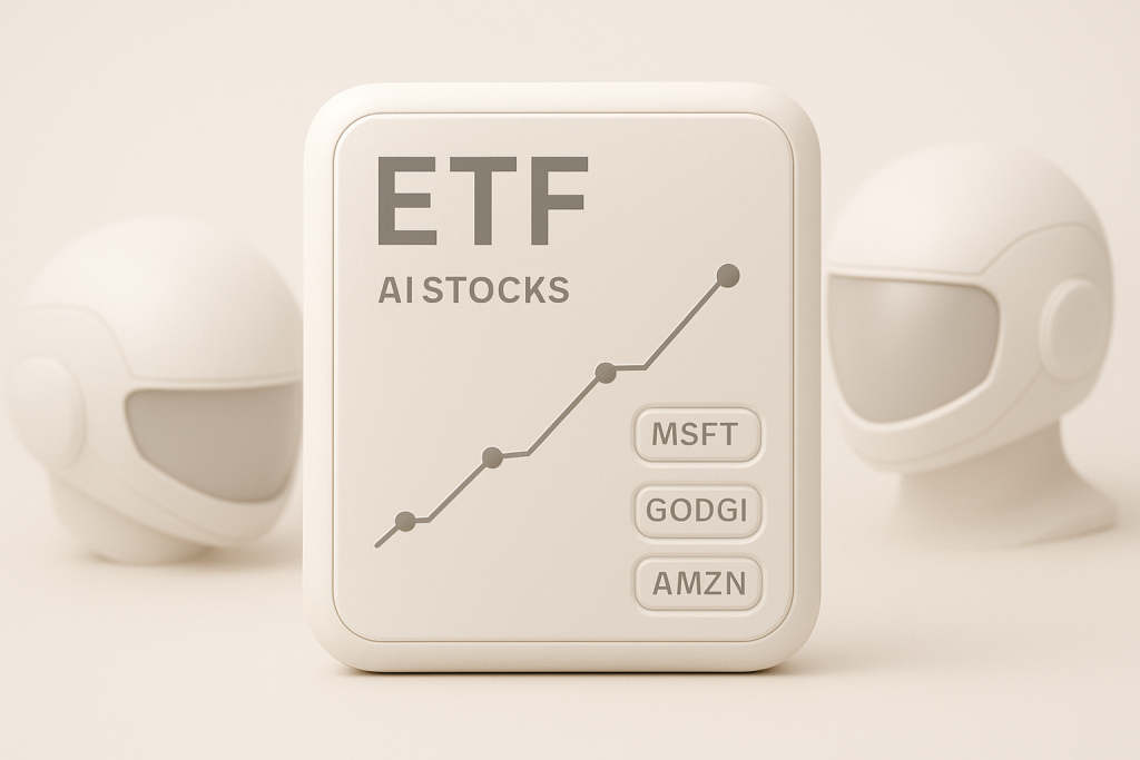 Diagram showing AI ETF diversification across many companies.