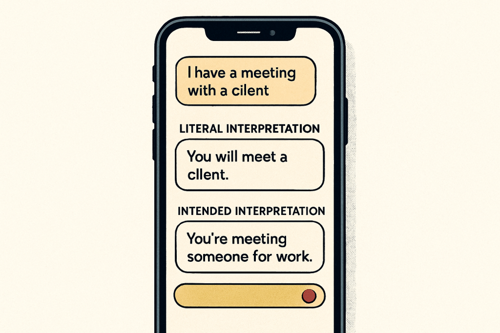 AI chatbot interpreting user intent using context and implied meaning