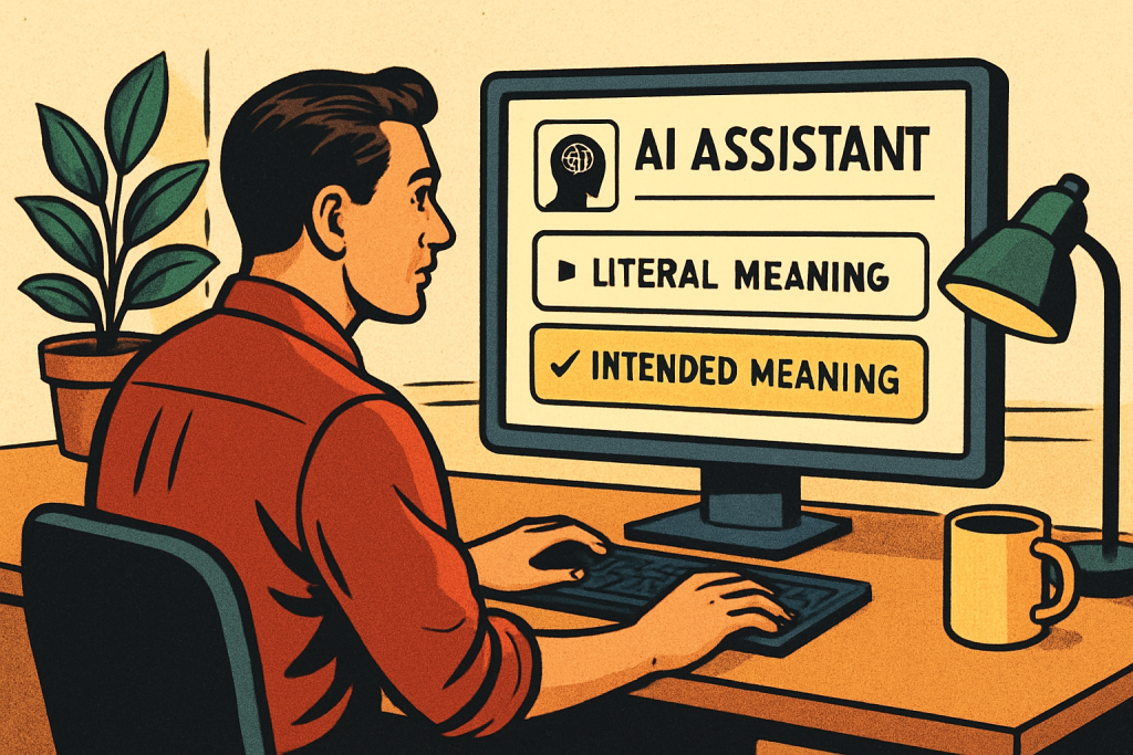 Human and AI collaboration showing AI adapting to human context and intent