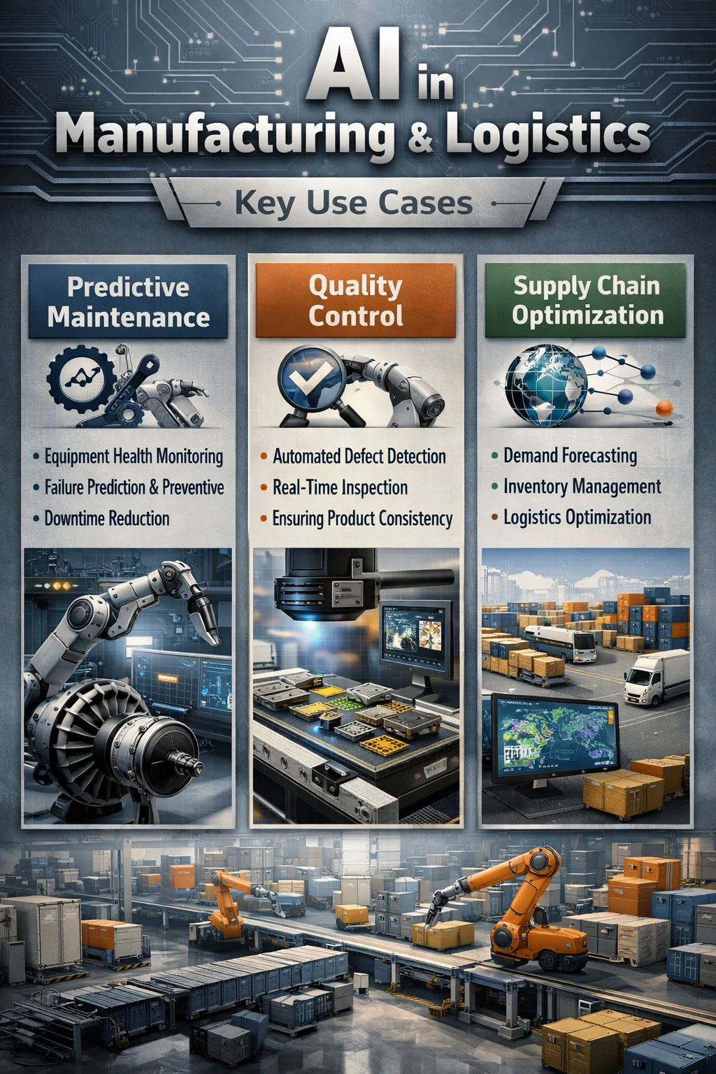 AI use cases in manufacturing and logistics