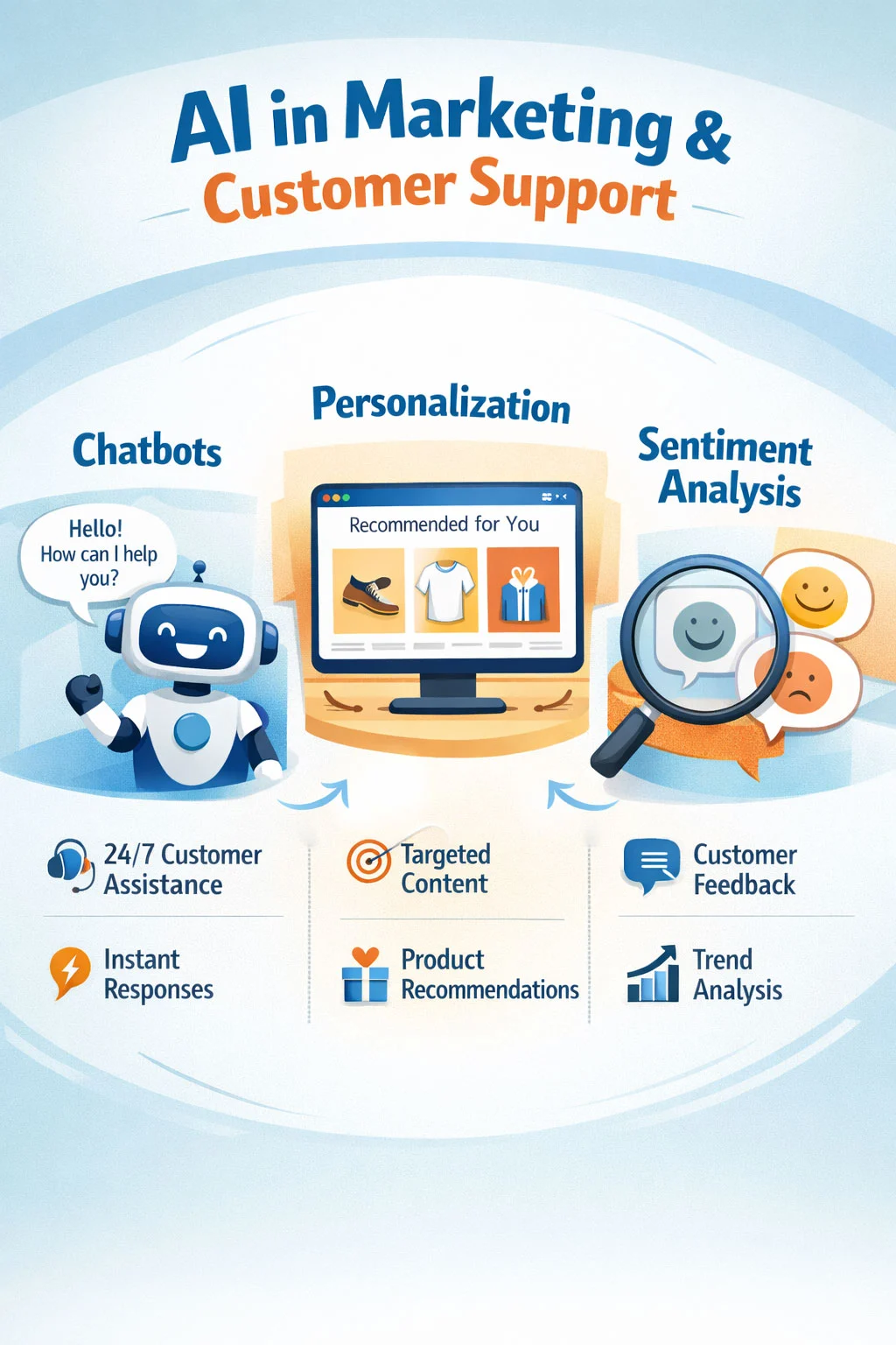 AI use cases in marketing and customer support