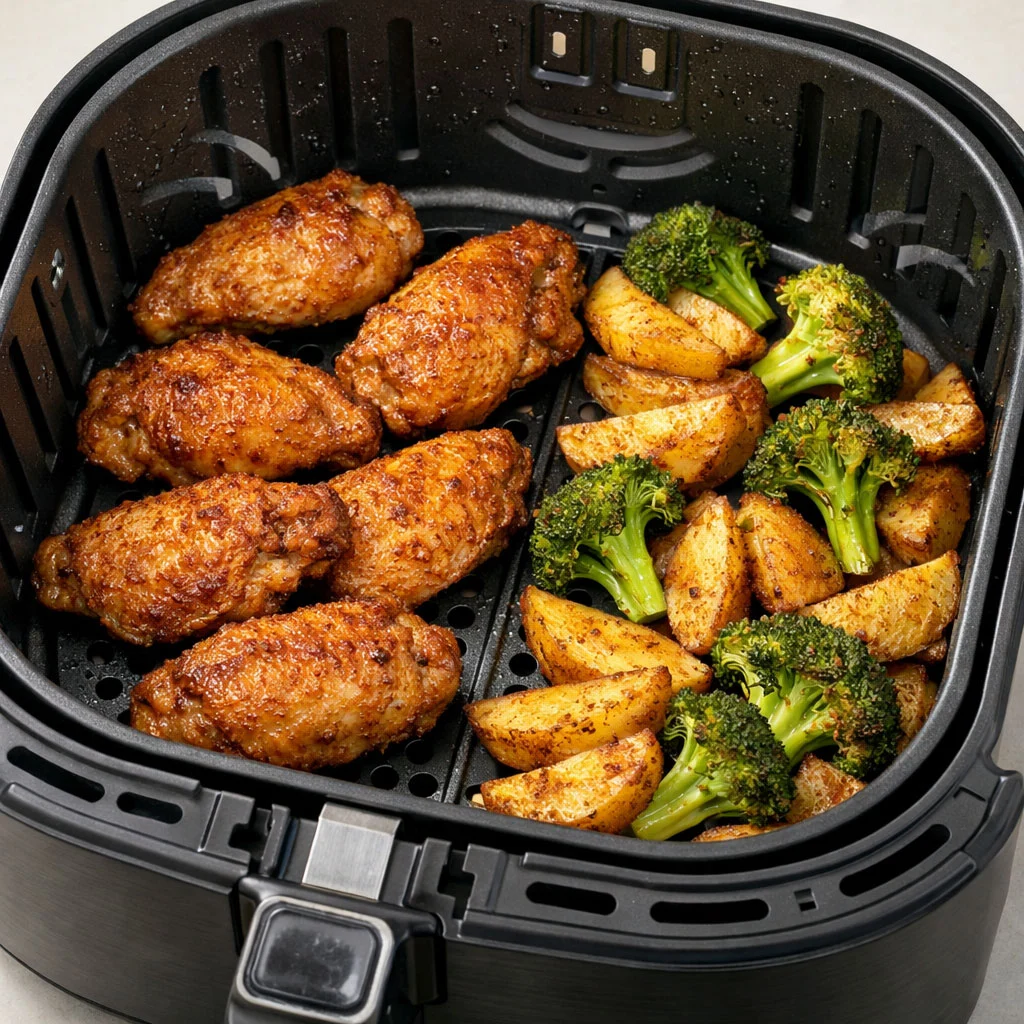 Air fryer food surface dehydration