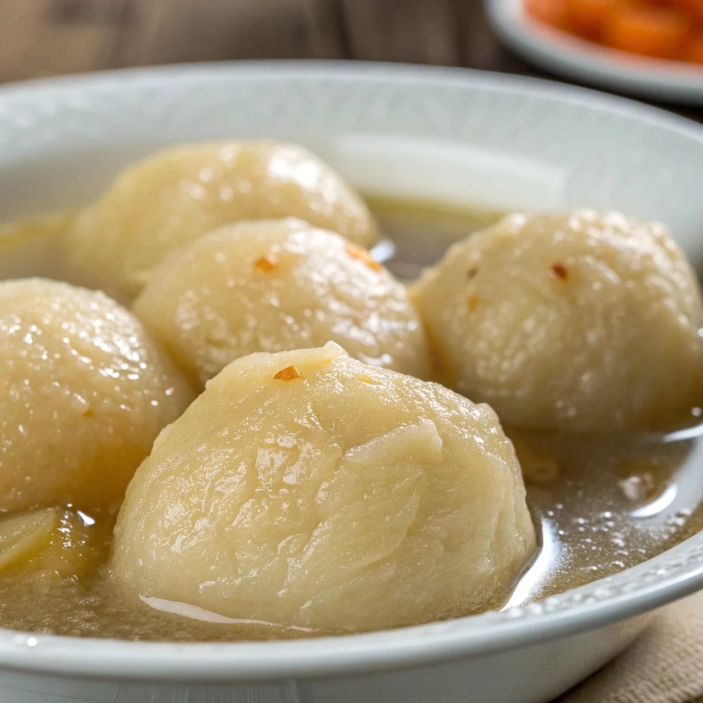Boiled food soft texture close up
