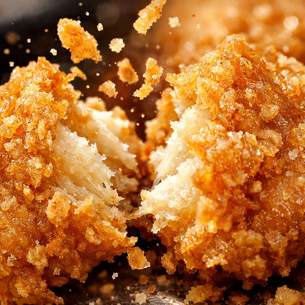 Crunchy food texture macro