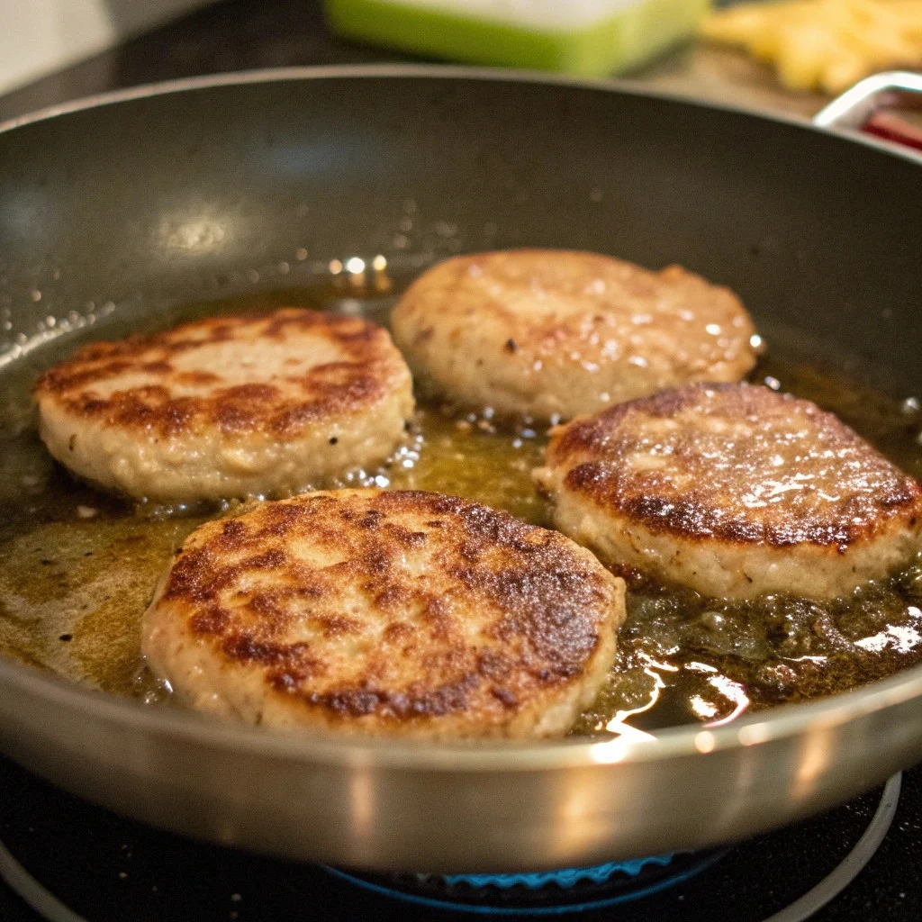 Pan fried food surface texture