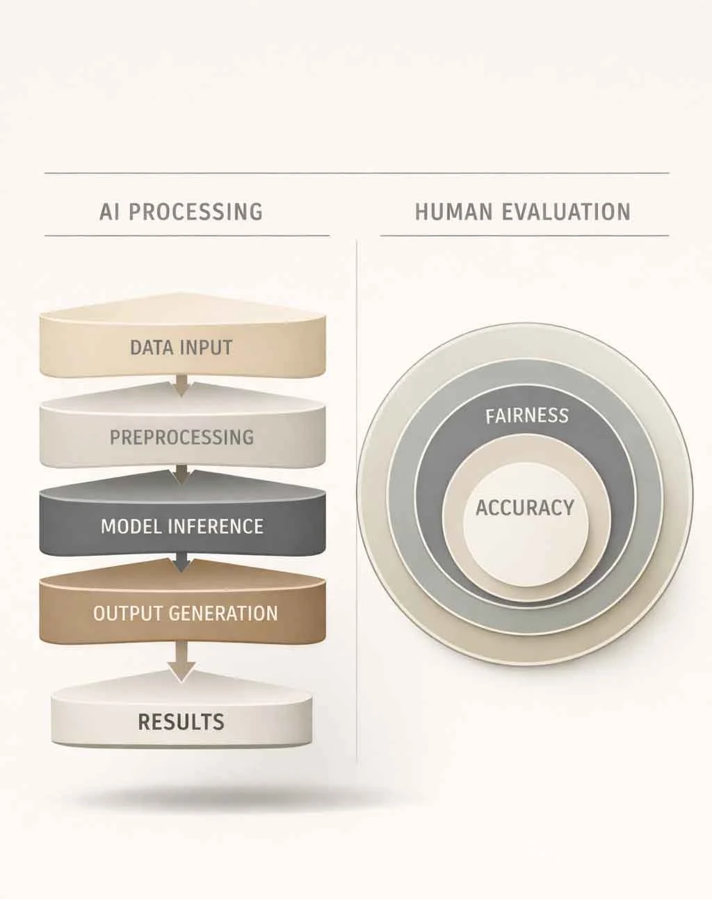 Diagram illustrating hybrid AI and human decision collaboration