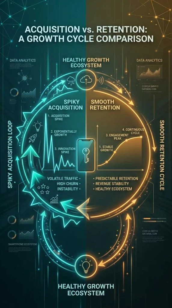 Retention vs acquisition revenue comparison