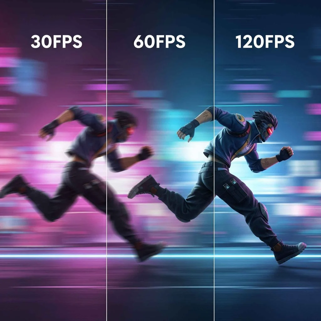 30fps vs 60fps vs 120fps gaming comparison