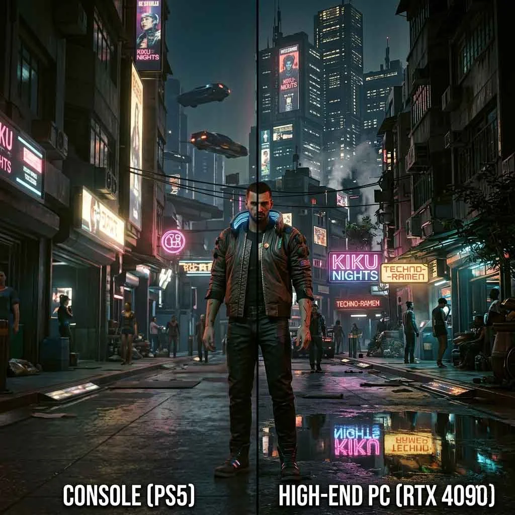 PS4 vs PC graphics quality comparison low vs ultra settings