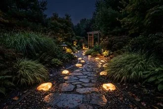 Glow-In-The-Dark Pathway Stones That Transform Gardens at Night