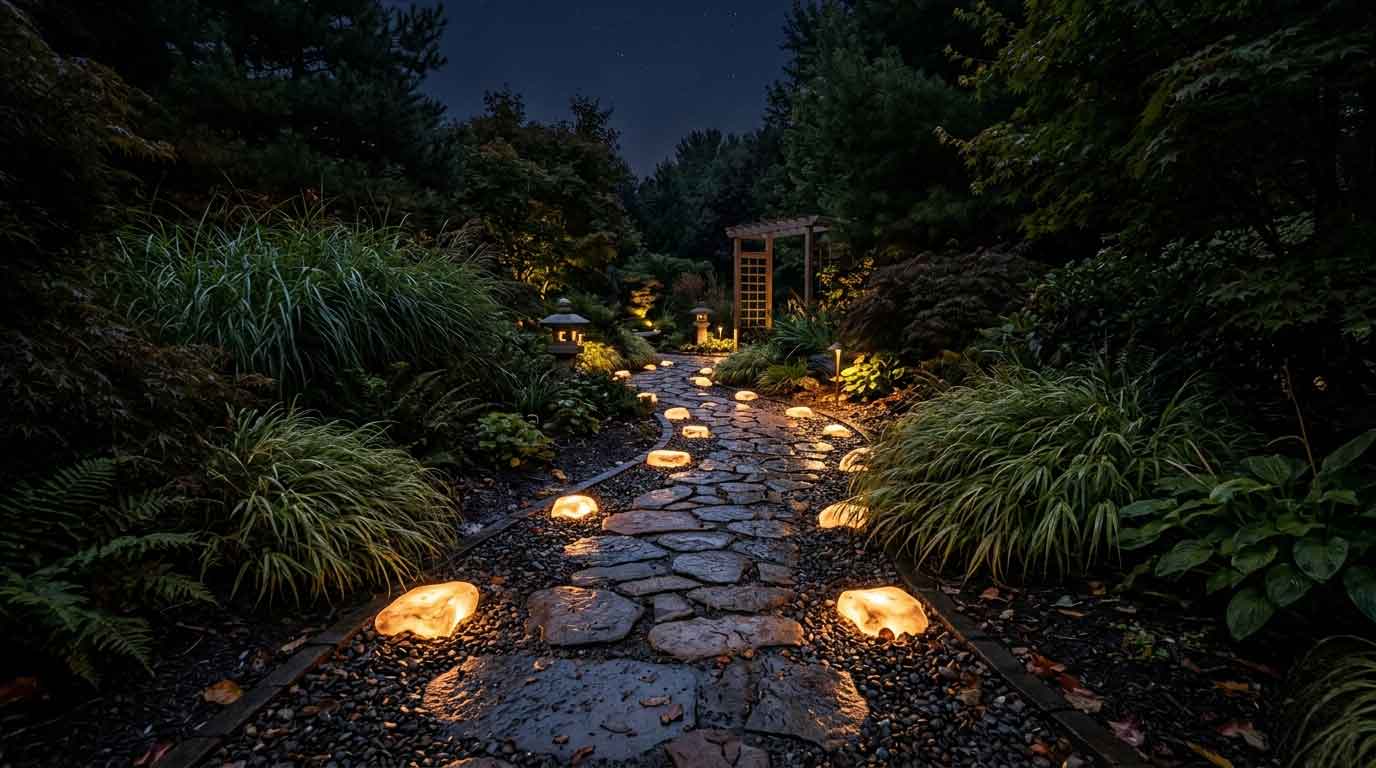Glow-In-The-Dark Pathway Stones That Transform Gardens at Night