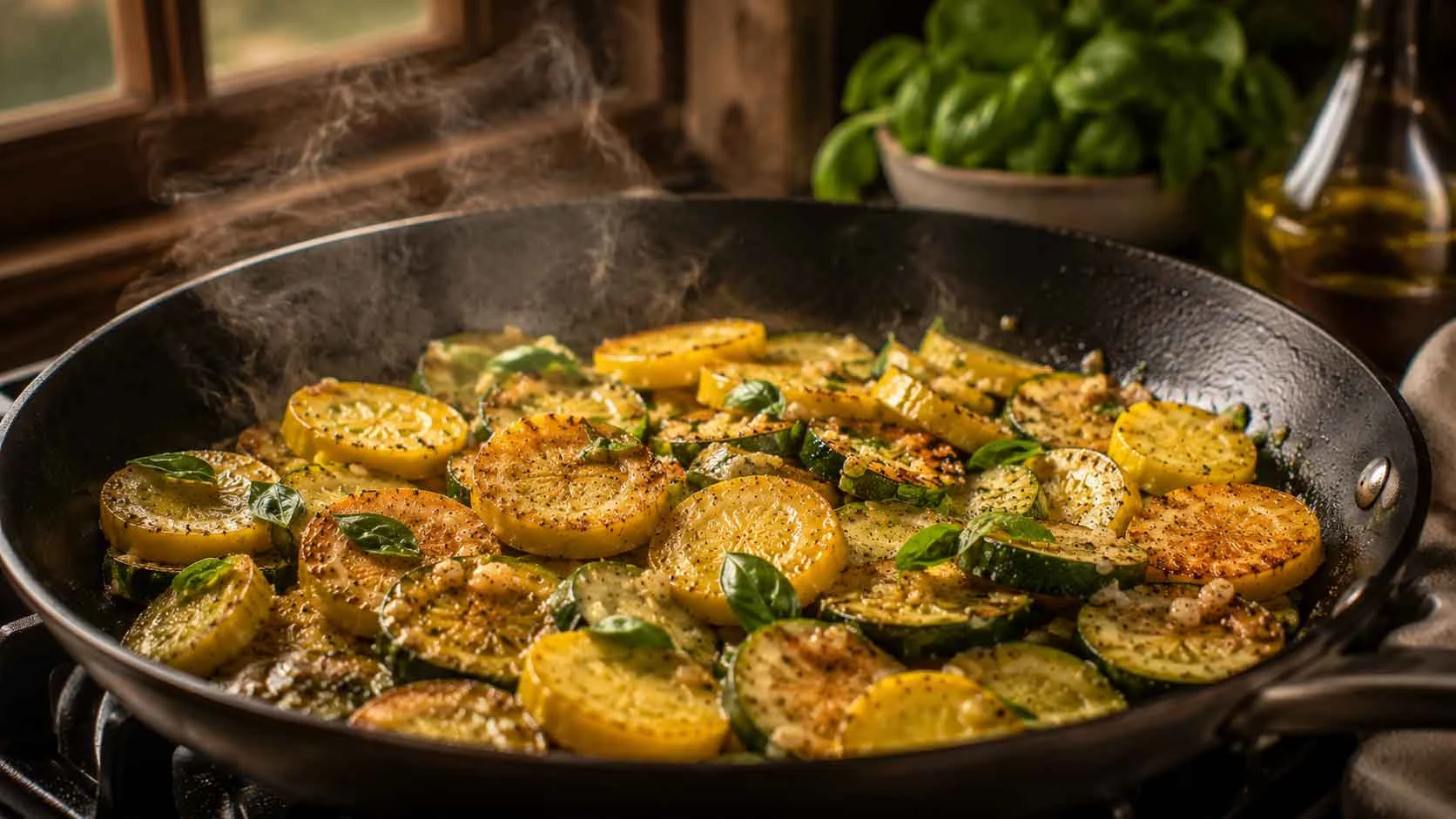 Sautéed Summer Squash With Basil And Garlic RecipeReviewed by Andrew Keller - Cooking Process Reviewer Sautéed Summer Squash With Basil And Garlic RecipeReviewed by Andrew Keller - Cooking Process Reviewer