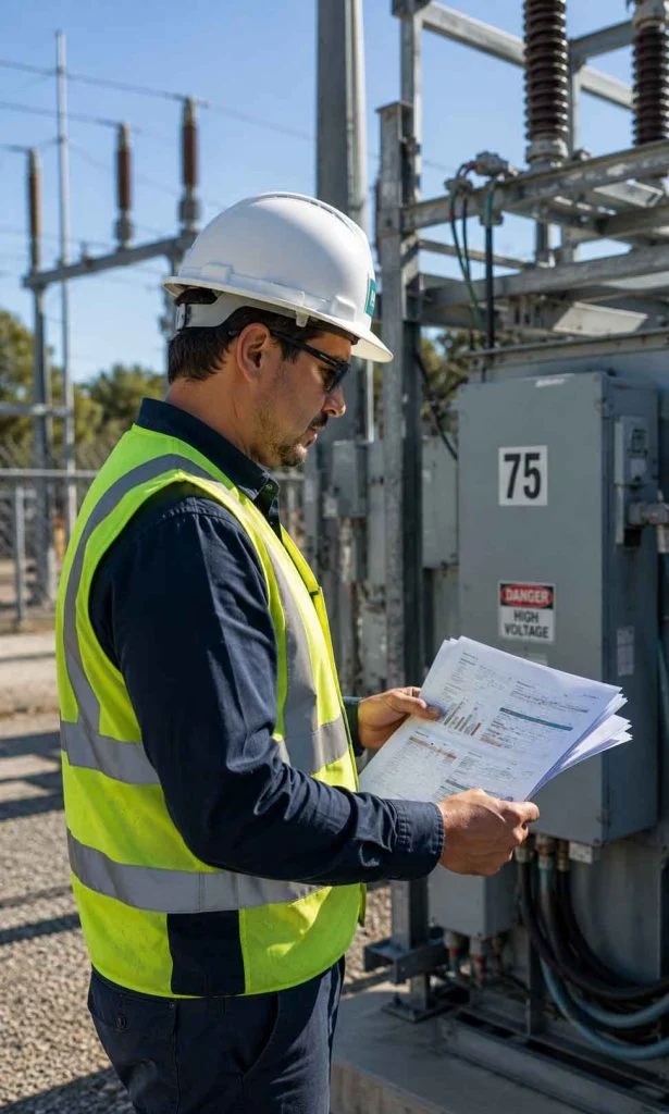 Energy operations analyst reviewing reliability and resilience indicators