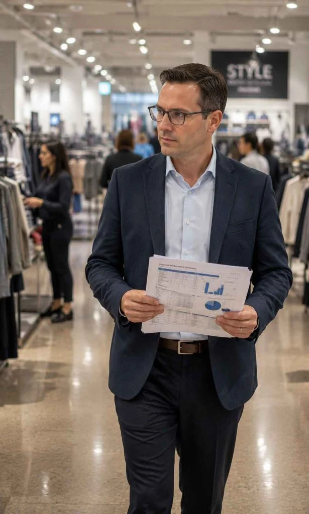 Retail analytics specialist interpreting customer behavior and business performance data