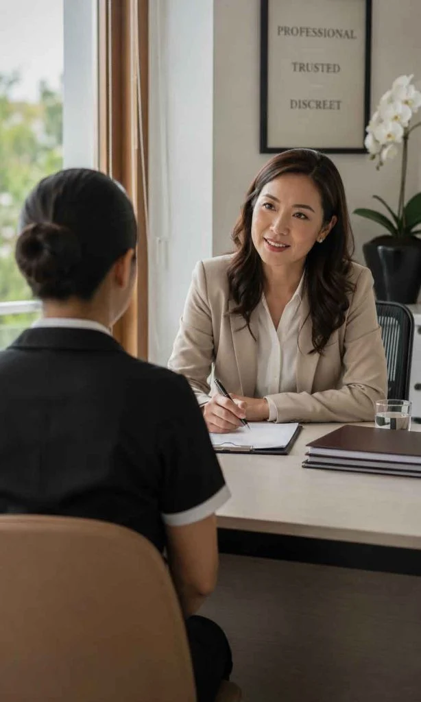 Professional interview process for hiring household staff