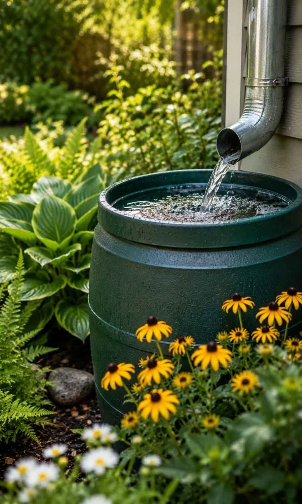 rainwater collection system supporting sustainable home gardening