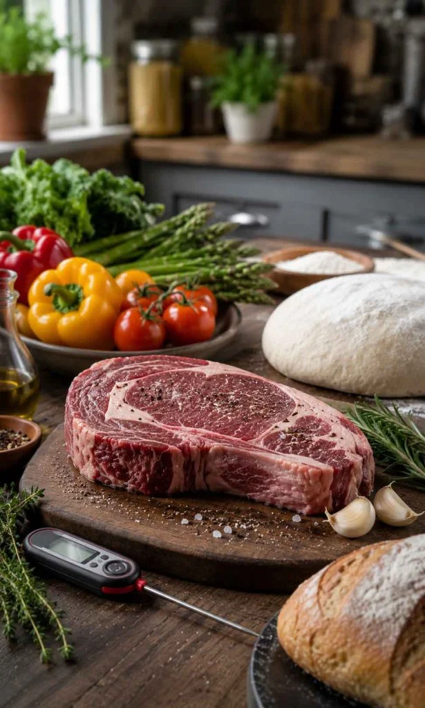 Fresh ingredients prepared for cooking to improve texture