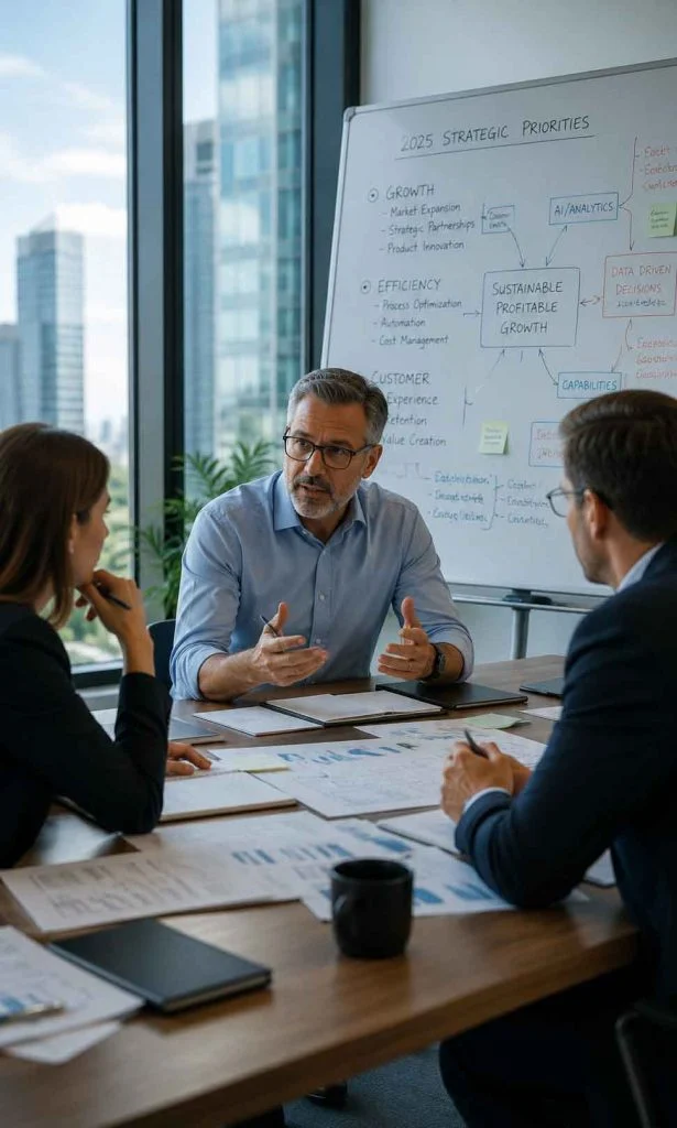 Business meeting demonstrating unstructured knowledge not captured by AI