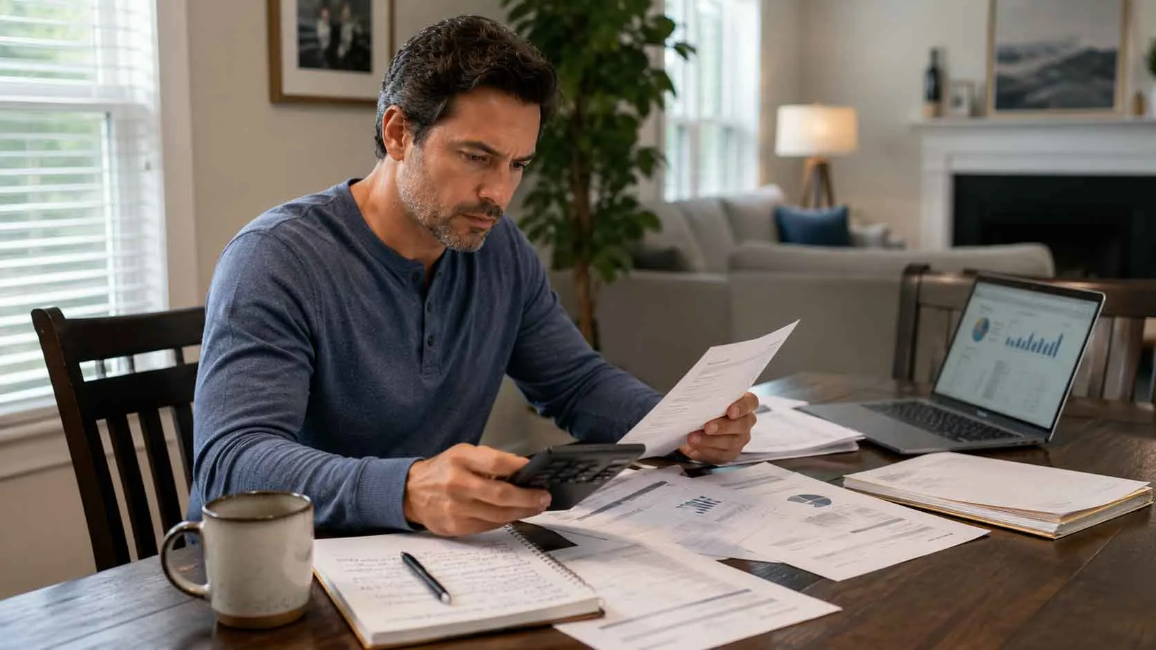Homeowner comparing mortgage refinance rate offers, APR, and closing costs before choosing a refinance lender