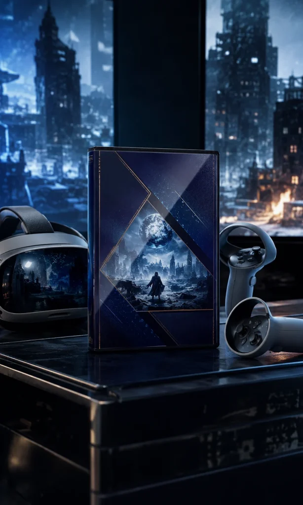 Physical VR game edition presented as a collectible from an earlier headset generation