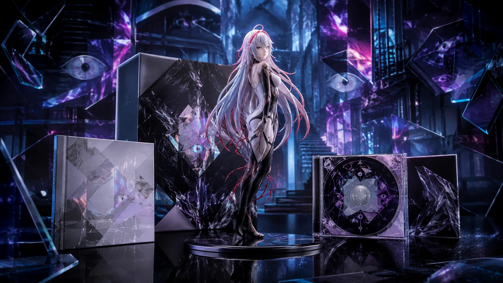 AI The Somnium Files nirvanA Initiative Collector's Edition with Aiba figure and mystery-inspired display