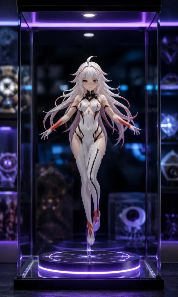 Aiba figure displayed as the centerpiece of a premium gaming collection