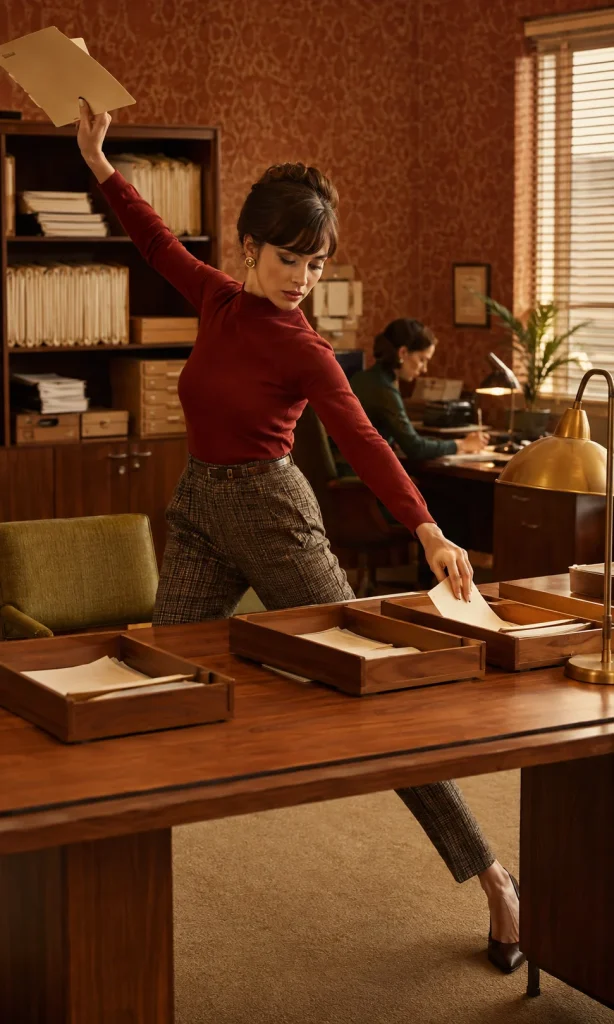 Worker physically arranging a task sequence after losing track of the next step