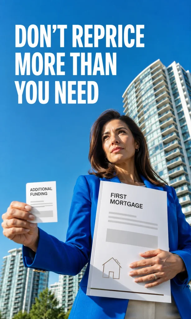 Homeowner comparing a cash-out refinance with keeping an existing first mortgage