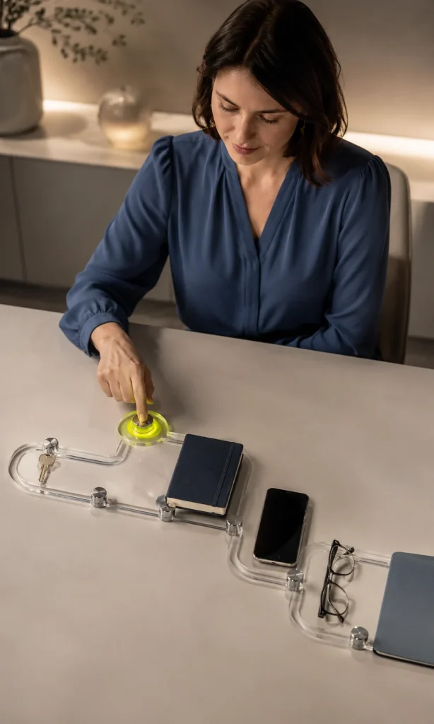 Person using a simple visual task pathway to reduce executive demands during depression