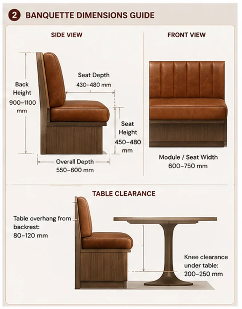 Leather Banquette Dimensions Guide