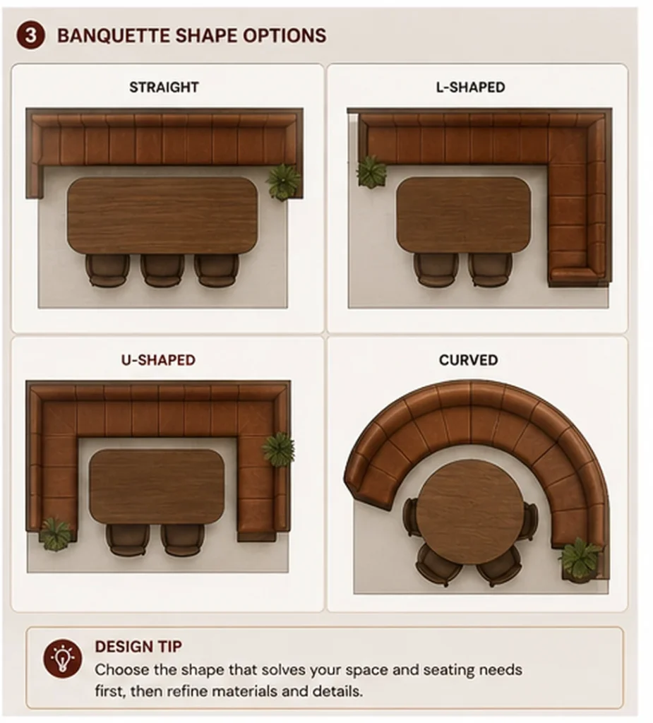 Leather Banquette Shape Options