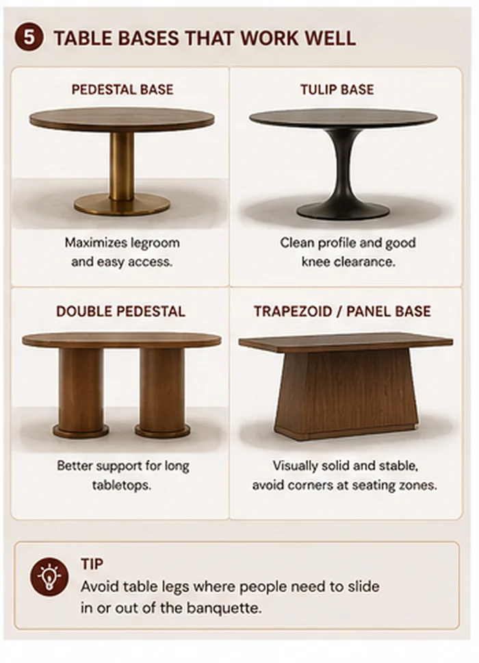 Leather Banquette Table Bases