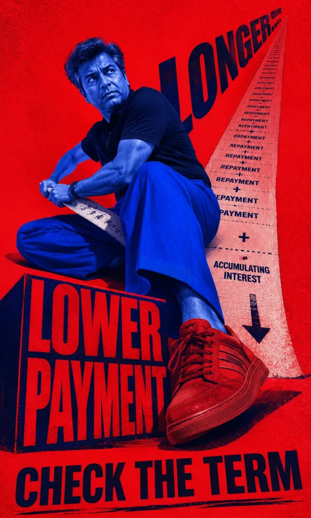 Parent comparing a lower refinance payment with a longer Parent PLUS repayment term.