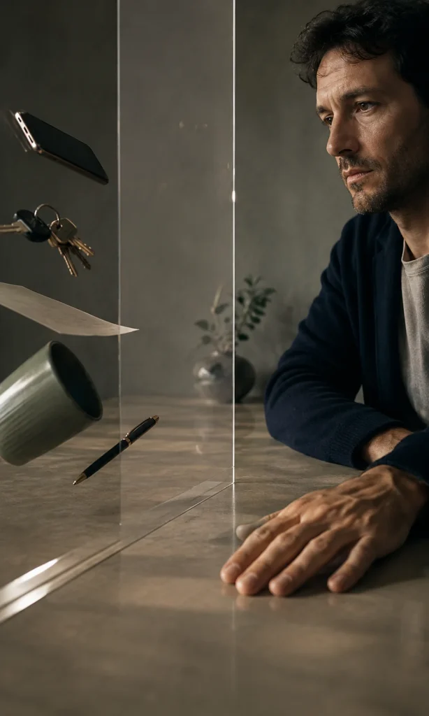 Person creating a pause between emotional overload and response during depression