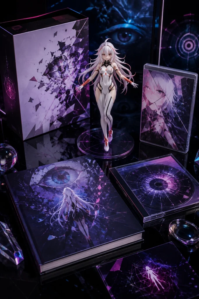 Collector edition display with figure art book soundtrack and game package