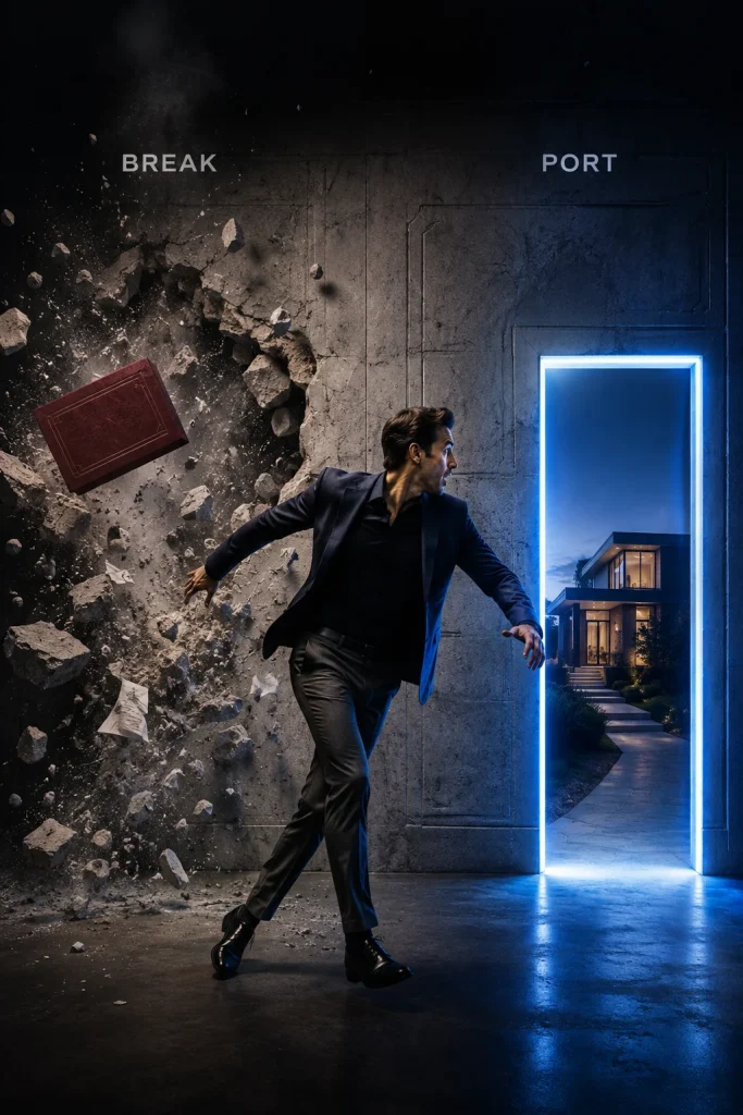 Homeowner choosing between porting an existing mortgage and breaking the contract
