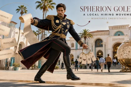 Ceremonial workforce leader representing Spherion hiring activity in Goleta