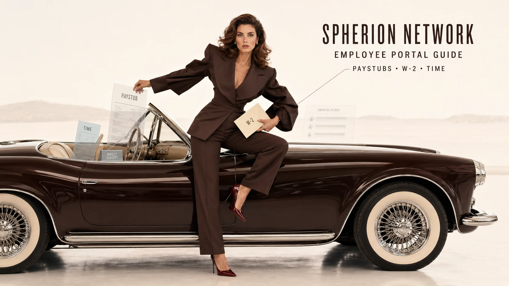 Spherion employee accessing paystub, W-2 and time records through the NetWORK employee portal