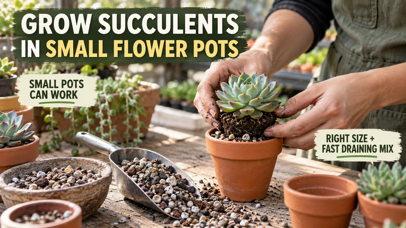 How to Grow Succulents in Small Flower Pots