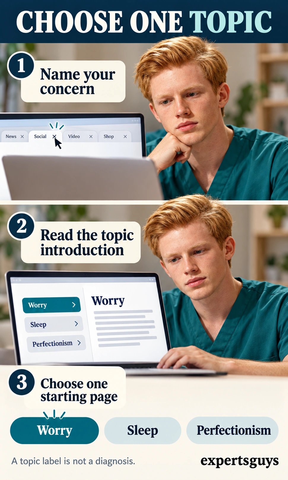 Reader narrows several browser tabs to one topic after reading its introduction.