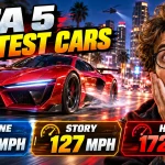 GTA 5 fastest cars overview comparing 139 mph in GTA Online, 127 mph in Story Mode, and 172.5 mph with HSW on supported editions.
